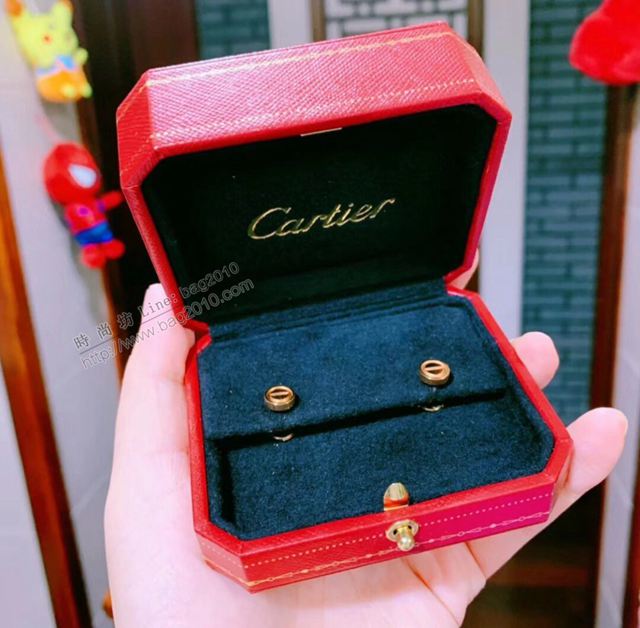 Cartier首飾 卡地亞經典LOVE系列 s925純銀材質 螺絲印耳釘  zgk1409